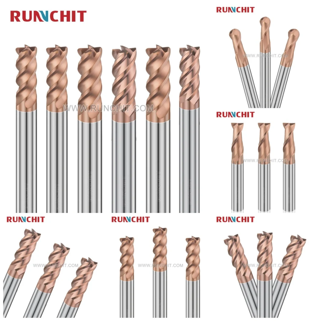 High Speed Solid Carbide Tool 4/2 Flutes 55/70HRC Solid Carbide Long Corner Radius Square End Mill Steel Endmill Custom Solid Milling Cutter (HRBJ0602)