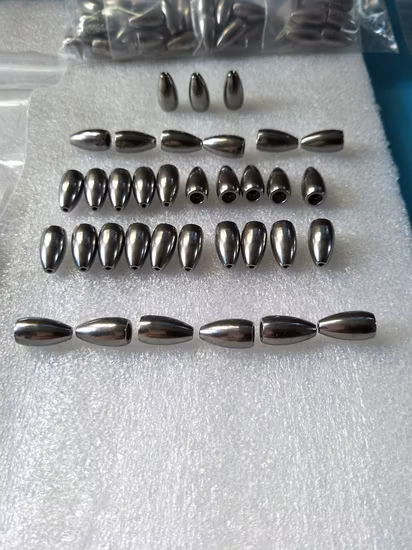 Poids de ver de tungstène de plomb de pêche de citrouille verte avec identification sur le poids (1/4 oz, 5/16 oz, 3/8 oz, 1/2 oz, 3/4 oz, 1 oz)